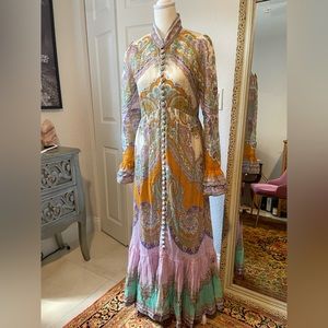 Zimmerman Lola Paisley print linen midi/maxi dress.  Size 4/6. Zimmerman size 1